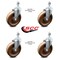 Service Caster 6 Inch High Temp Phenolic Wheel Swivel 10mm Threaded Stem Caster Set SCC SCC-TS20S615-PHSHT-M1015-4 - alternate 4